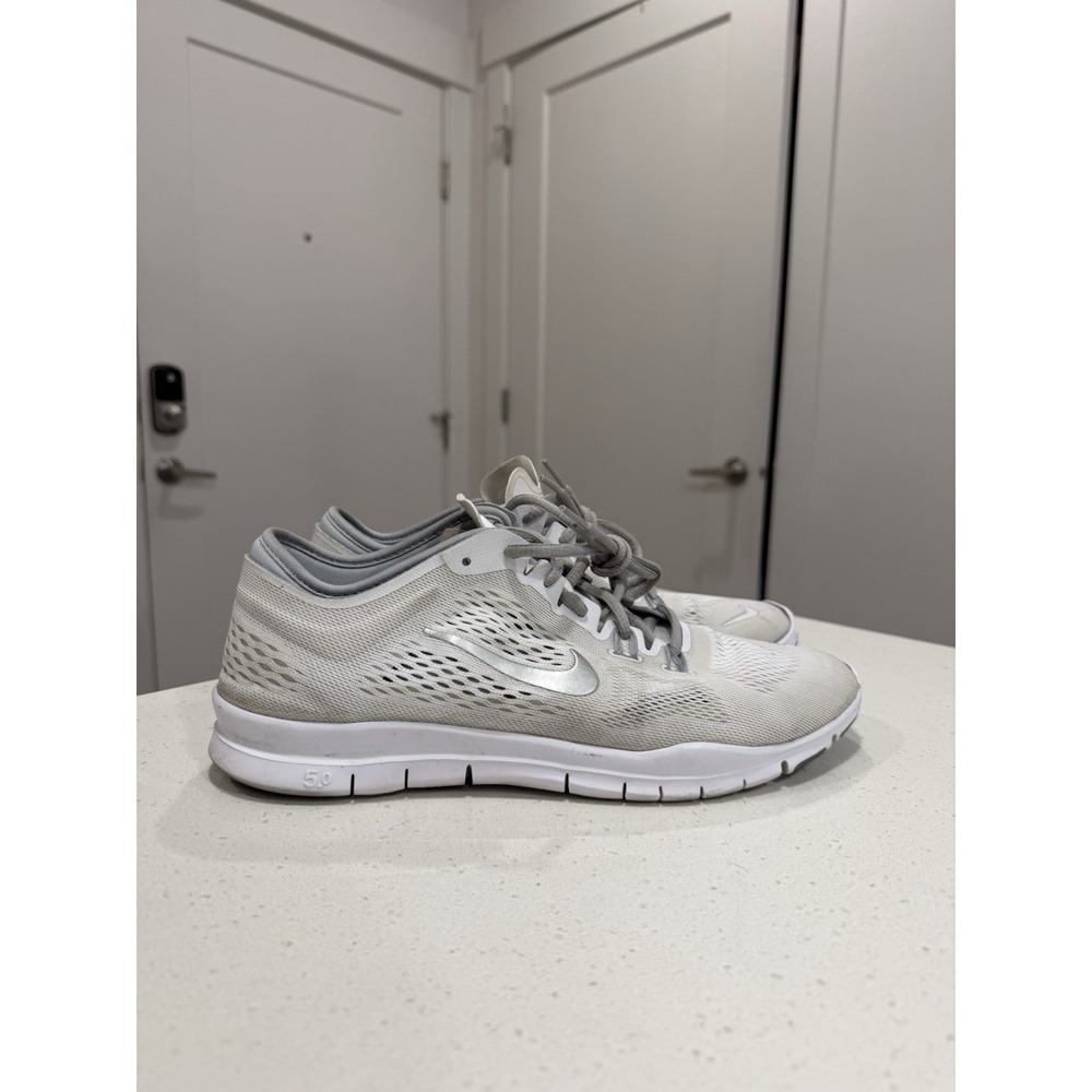 Nike Free 5.0 Tr Fit 4 White Gray Shoes Running Women's 10